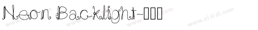 Neon Backlight字体转换